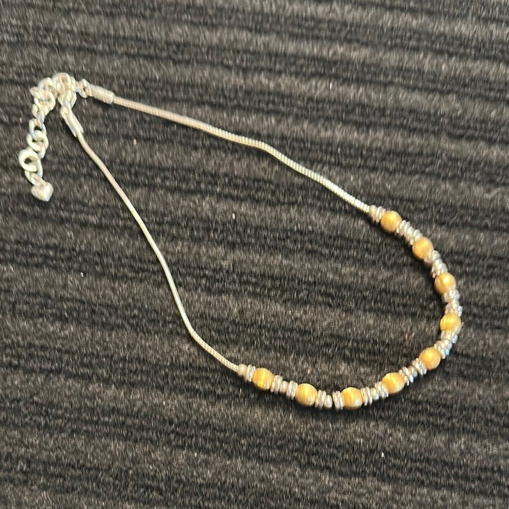 Retired Brighton Gold and Silver Ombré Beaded Necklace
